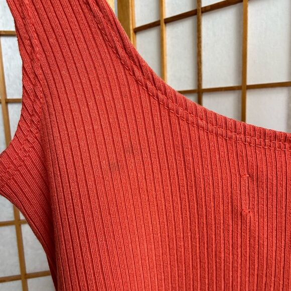 Reformation Selena Ribbed Lace Up Bodysuit in Scarlet | Small - Picture 8 of 8